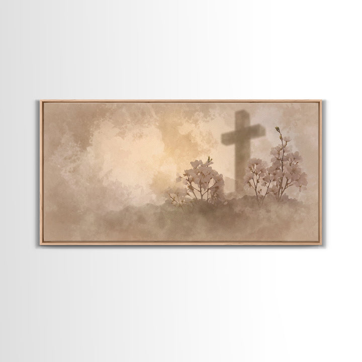 Dawn Of Hope – Framed Canvas Print – Christian Art Canvas – Moody Christian Art – Christian Painting – Christian Wall Art – Vintage Christi