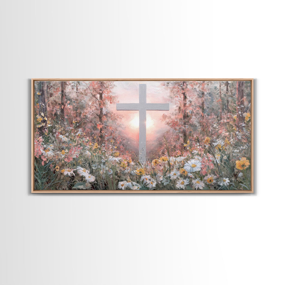 Forest Of Grace – Framed Canvas Print – Christian Wall Art – Christian Painting – Modern Christian Painting – Christian Art Canvas – Christ