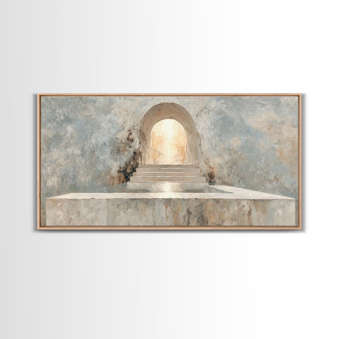 Sacred Passage – Framed Canvas Print – Minimalist Christian Art – Christian Wall Art – Modern Christian Art – Christian Art Print – Subtle