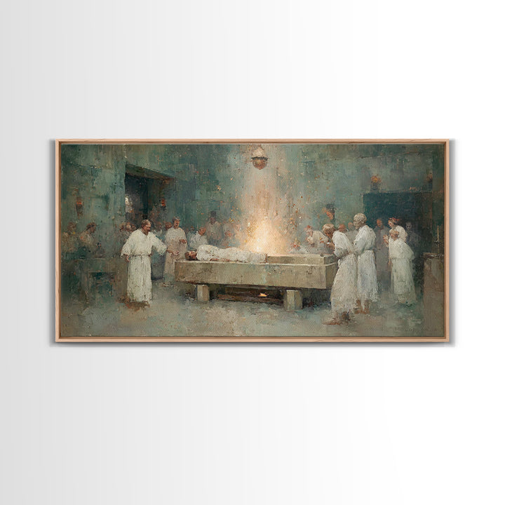 Rite Of Dawn | Framed Canvas Print | Christian Painting | Christian Art Canvas | Christian Decor | Jesus Painting | Christian Wall Art
