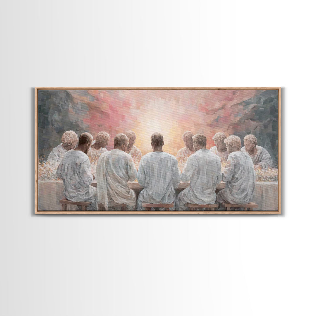 Supper Of Light – Framed Canvas Print – Christian Christmas Art – Christian Wall Art – Christian Art Canvas – Christian Art Print – Christi