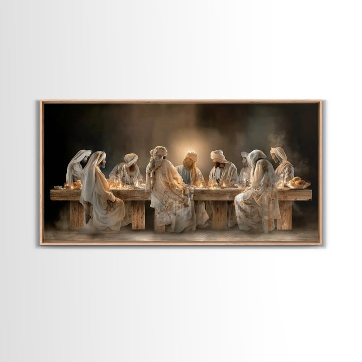 Sacred Gathering – Framed Canvas Print – Christian Art Canvas – Jesus Painting – Christian Wall Art – Christmas Art – Christian Decoration