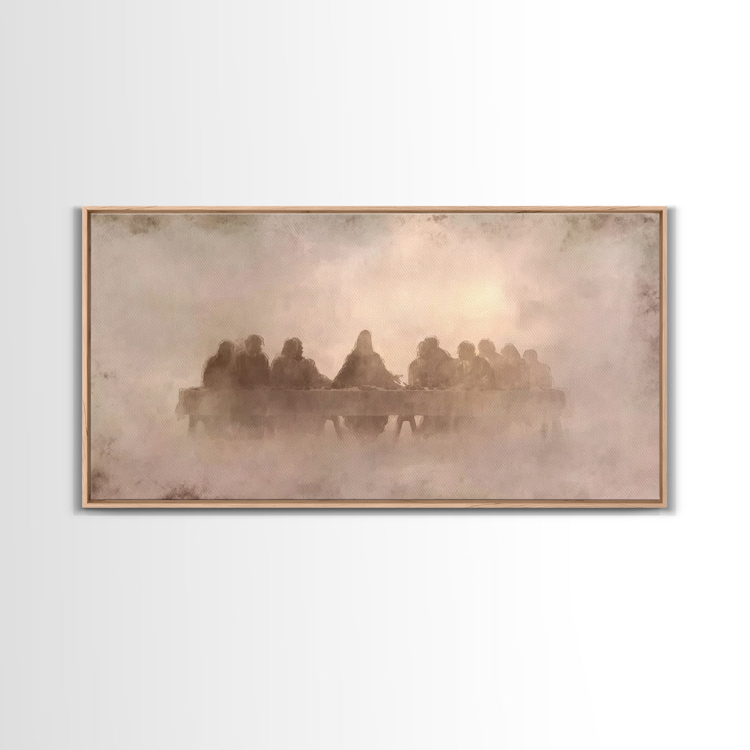 Gathered In Reverence – Framed Canvas Print – Christian Art Canvas – Christian Wall Art – Christian Art Print – Jesus Painting – Christmas