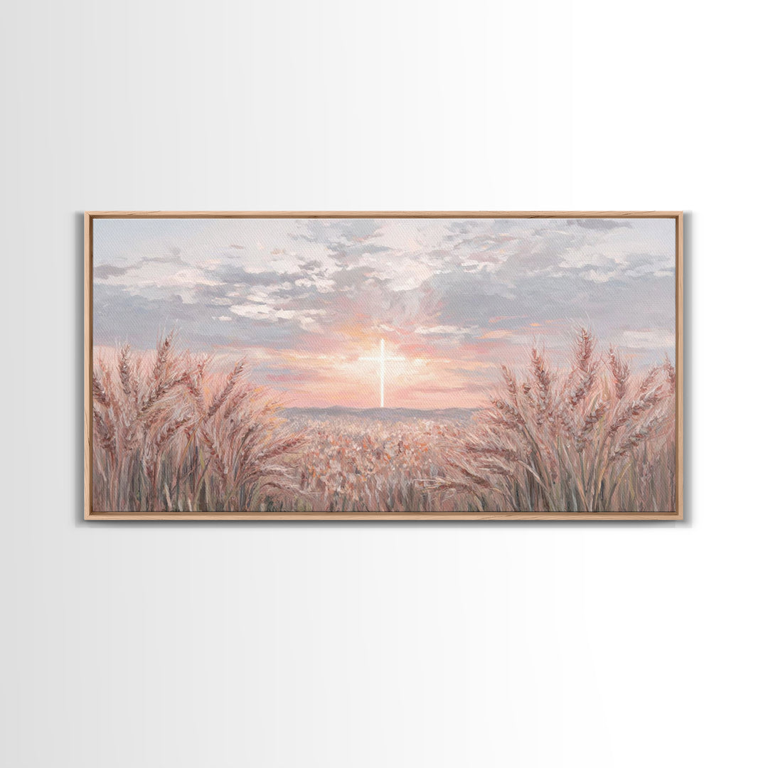Field Of Promise | Framed Canvas Print | Christian Art Canvas | Christian Wall Art | Christian Painting | Christian Decor | Christian Art P