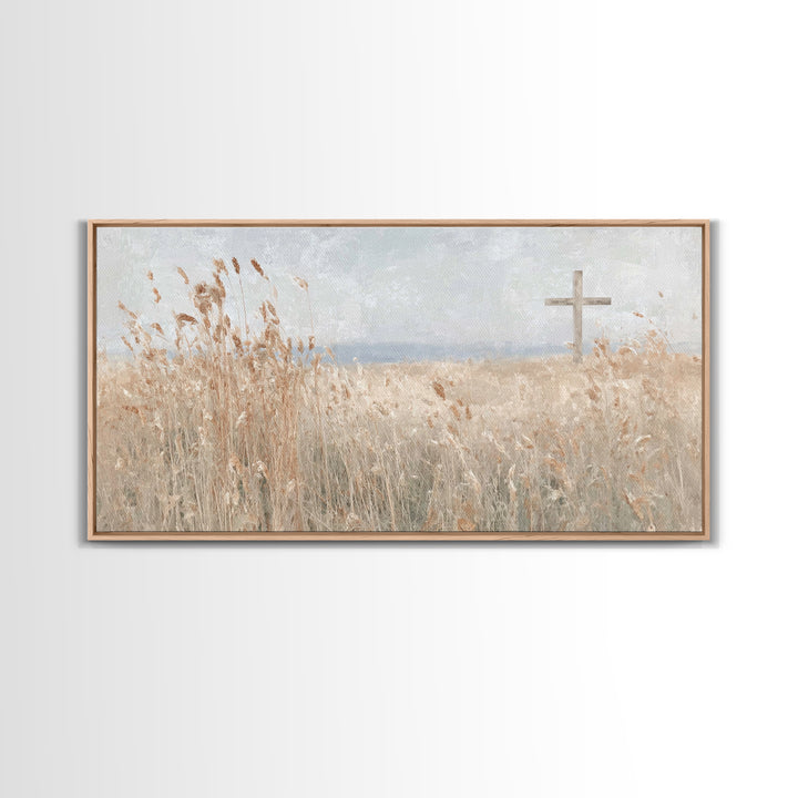 Horizon Of Mercy – Framed Canvas Print – Christian Art Print – Christian Wall Art – Christian Art Canvas – Christian Decor – Minimalist Chr
