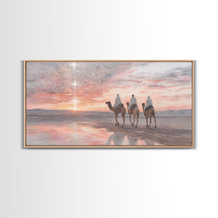 Starward Journey – Framed Canvas Print – Christian Art Canvas – Christian Christmas Art – Christian Wall Art – Christmas Decor – Christian