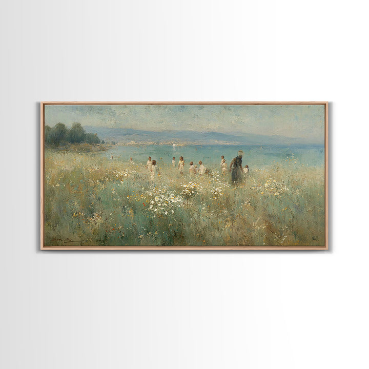 Walking In Light – Framed Canvas Print – Christian Art Prints – Christian Wall Art – Christian Art Canvas – Christian Decor – Christian Pai