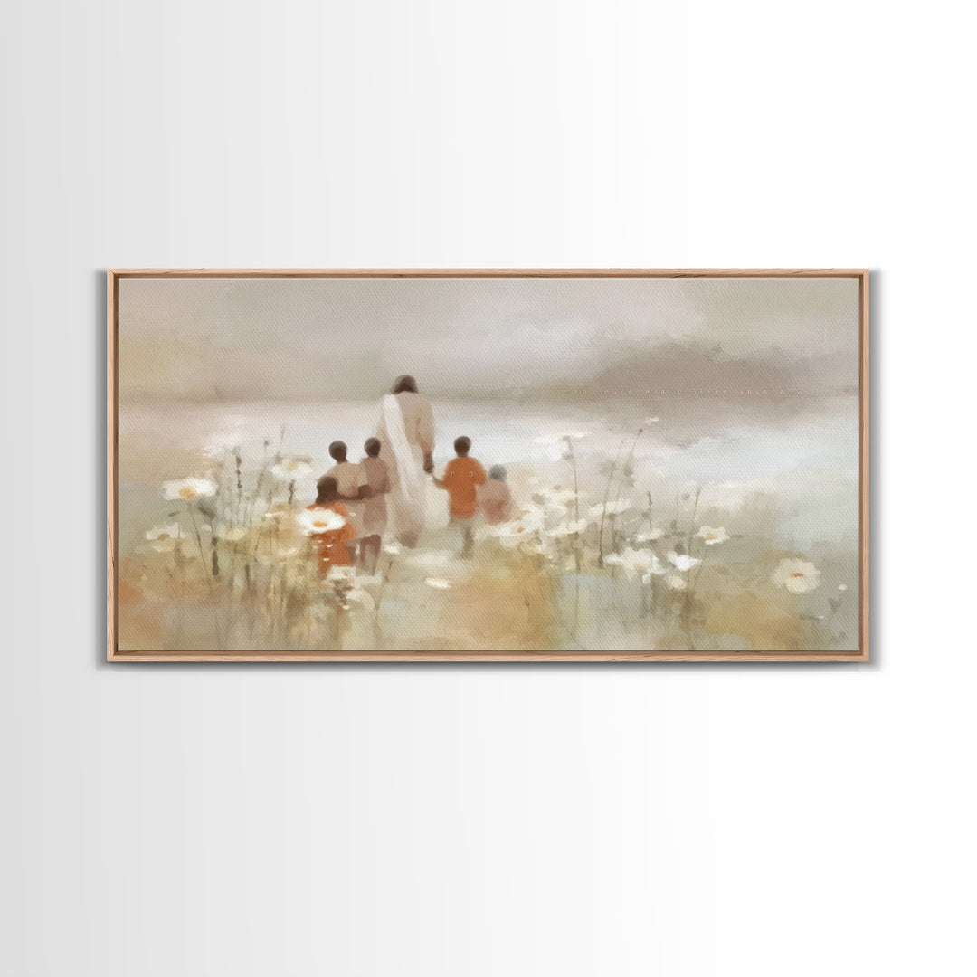 Path Of Grace – Framed Canvas Print – Christian Wall Art – Jesus Painting – Christian Art Canvas – Christian Decor – Christmas Art Prints