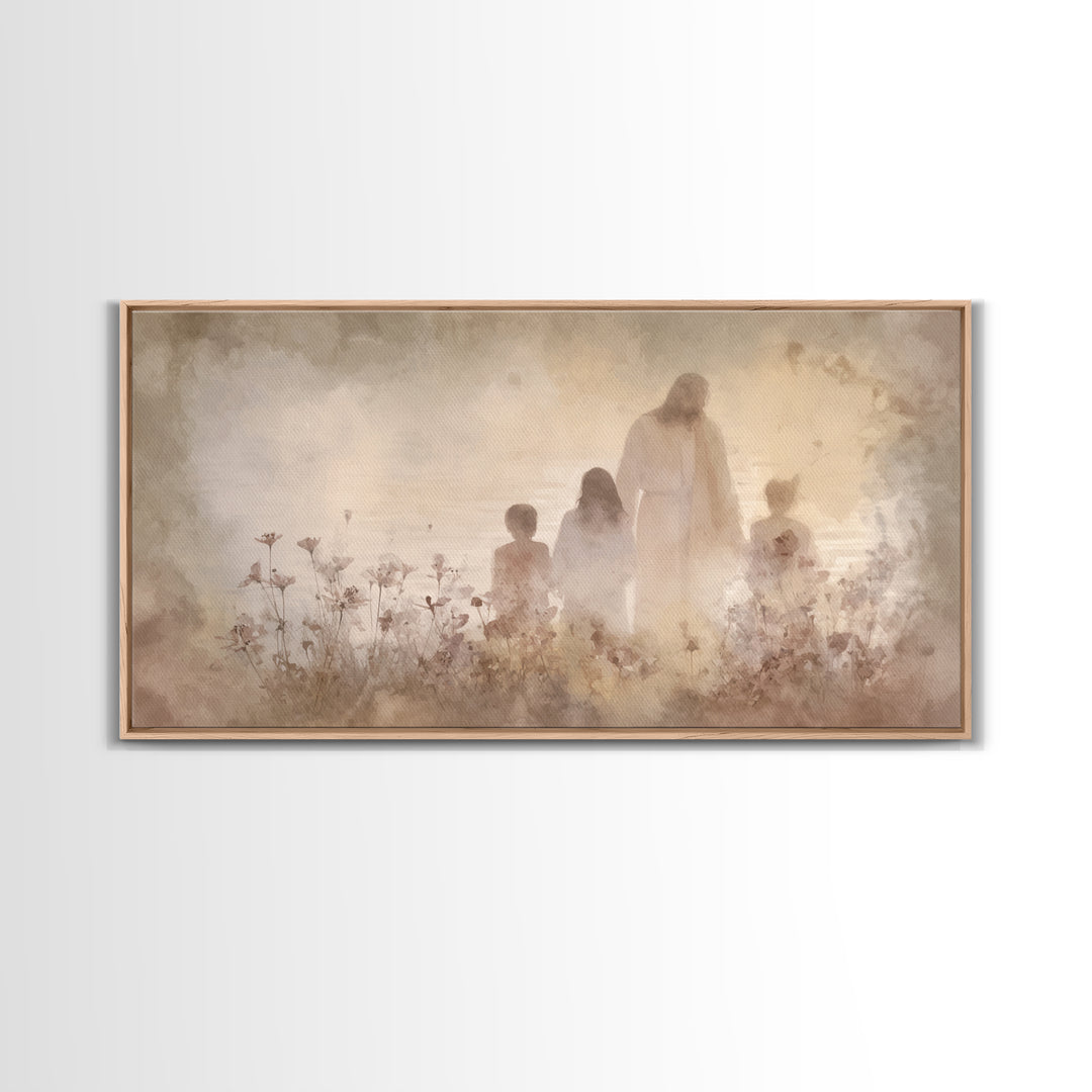 Morning Haven – Framed Canvas Print – Christian Art Canvas – Christian Wall Art – Jesus Painting – Moody Christian Art – Christian Christma