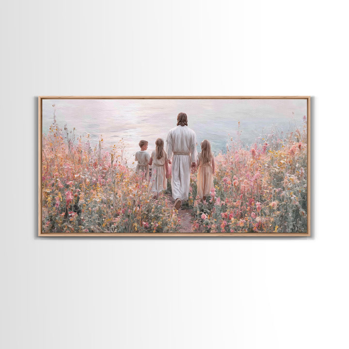 Gentle Light – Framed Canvas Print – Christian Wall Art – Jesus Painting – Christian Art Canvas – Christian Decorations – Christmas Art Pri