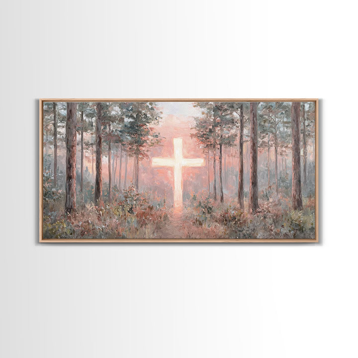 Lighted Path – Framed Canvas Print – Christian Art Canvas – Christian Wall Art – Christian Art – Christian Decor – Christmas Art Work – Chr