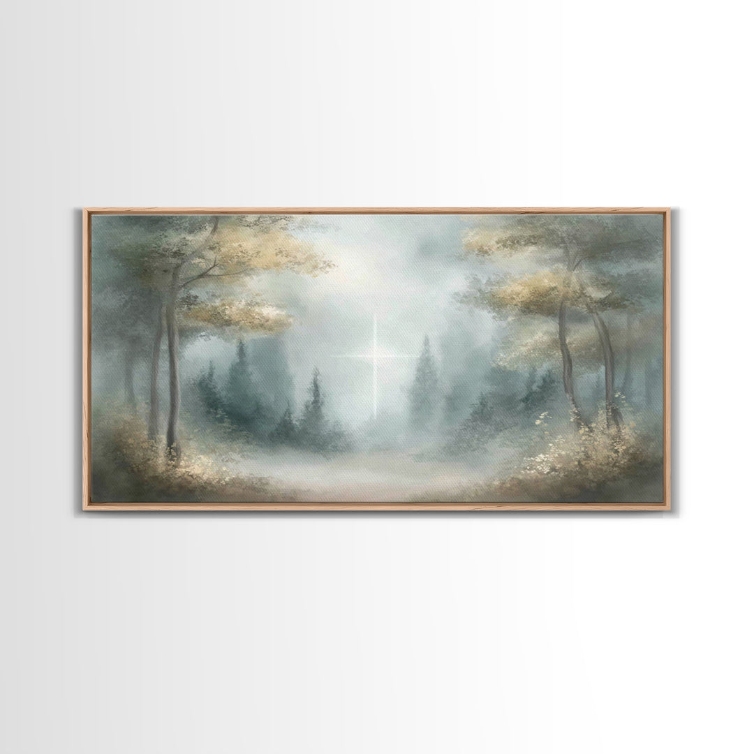 Light Of Hope – Framed Canvas Print – Christian Art Canvas – Jesus Painting – Christmas Wall Art – Christian Wall Art – Christian Gift