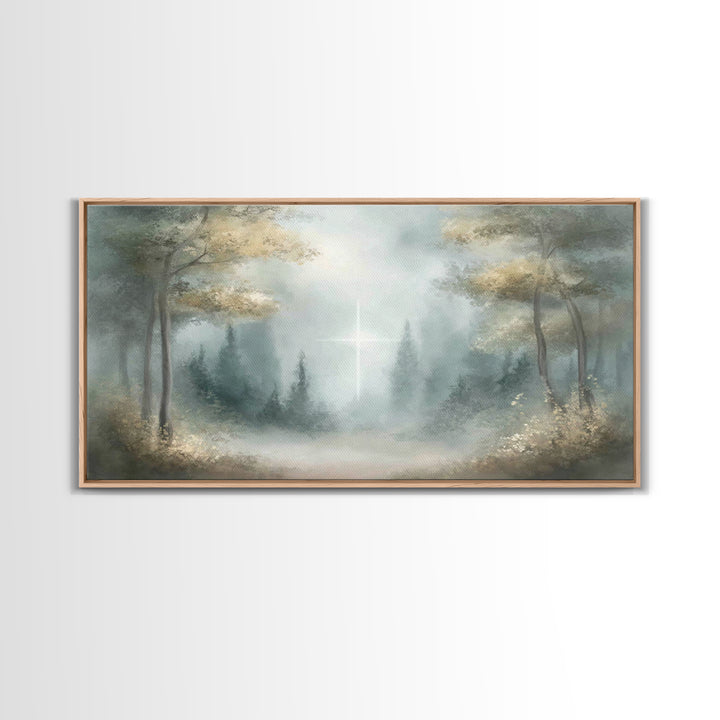 Light Of Hope – Framed Canvas Print – Christian Art Canvas – Jesus Painting – Christmas Wall Art – Christian Wall Art – Christian Gift