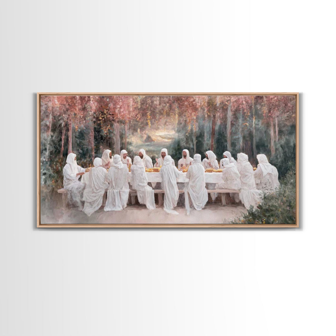 Garden Communion – Framed Canvas Print – Christian Art Canvas – Christian Art – Jesus Painting – Christian Wall Art – Christian art gift