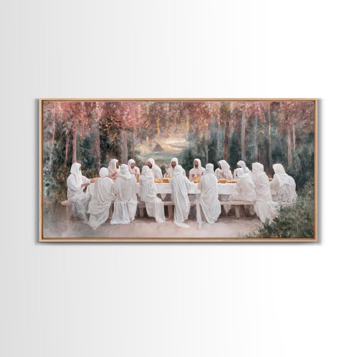Garden Communion – Framed Canvas Print – Christian Art Canvas – Christian Art – Jesus Painting – Christian Wall Art – Christian art gift