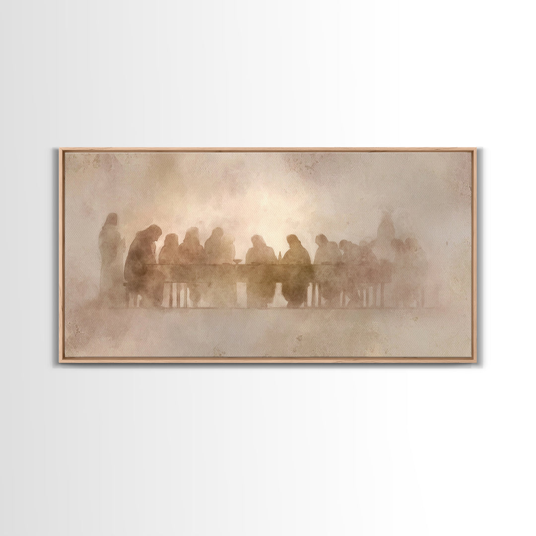 Silent Upper Room – Framed Canvas Print – Christian Art – subtle Christian art – Christian Wall Art – Christian Art Canvas – Jesus Painting