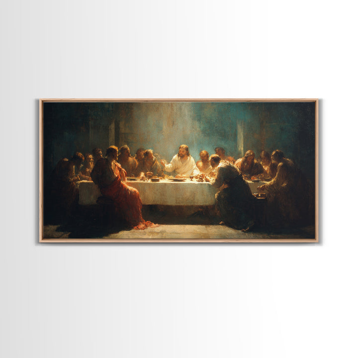 Last Light Gathering – Framed Canvas Print – Christian Art Print – Christian Art – Jesus Painting – Christian Wall Art – Christian Art Canv