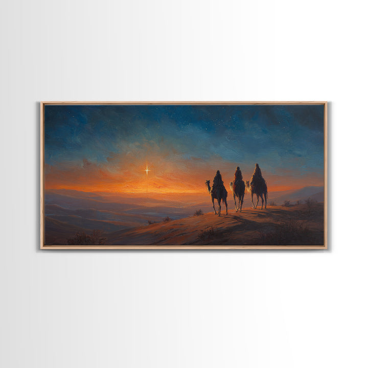 Holy Candlelight – Framed Canvas Print – Christian Wall Art – Christian Decor – Christian Art Canvas – Christmas Art – Christian Gift Ideas