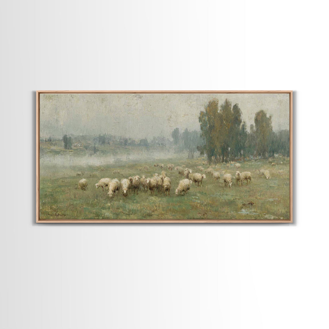 Hillside Stillness | Framed Canvas Print | Christian Art Canvas | Christmas Art | Christian Wall Art | Jesus Painting | Christian Gift Idea