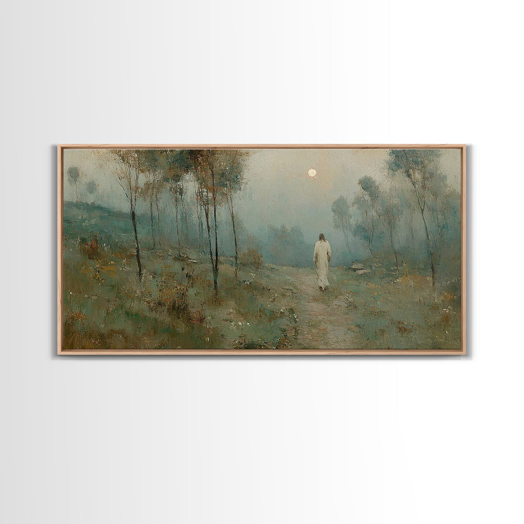 Evening Of Grace | Framed Canvas Print | Christian Art Canvas | Christian Wall Art | Jesus Painting | Christian Gift Ideas | Christmas Art