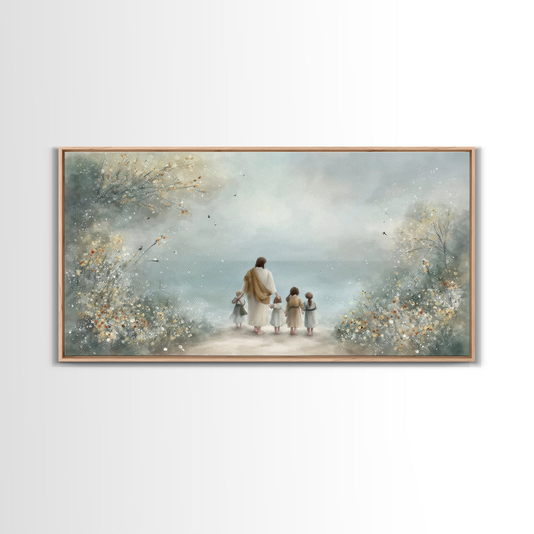 Path Of Mercy – Framed Canvas Print – Christian Wall Art – Christian Art Canvas – Jesus Painting – Christian Christmas Art – Christian Deco
