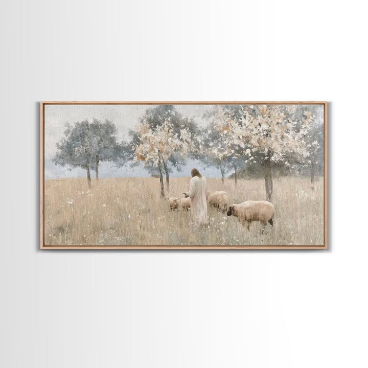 Fields Of Mercy – Framed Canvas Print – Christian Art Canvas – Christian Wall Art – Jesus Painting – Vintage Christian Art – Christian Chri