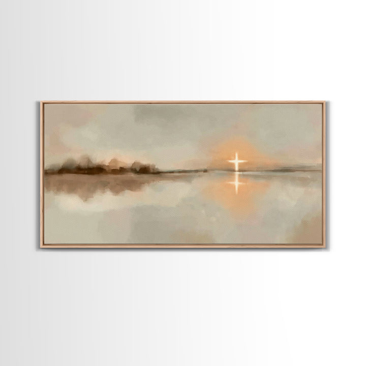 Horizon Of Hope | Framed Canvas Print | Christian Christmas Art | Christian Art Canvas | Modern Christian Art | Christian Wall Art | Christ