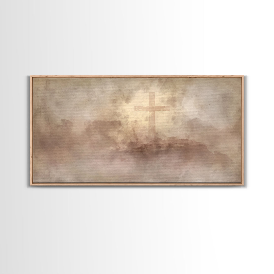 Cross Of Hope – Framed Canvas Print – Christian Wall Art – Christian Art Canvas – Christian Art – Christian Decor