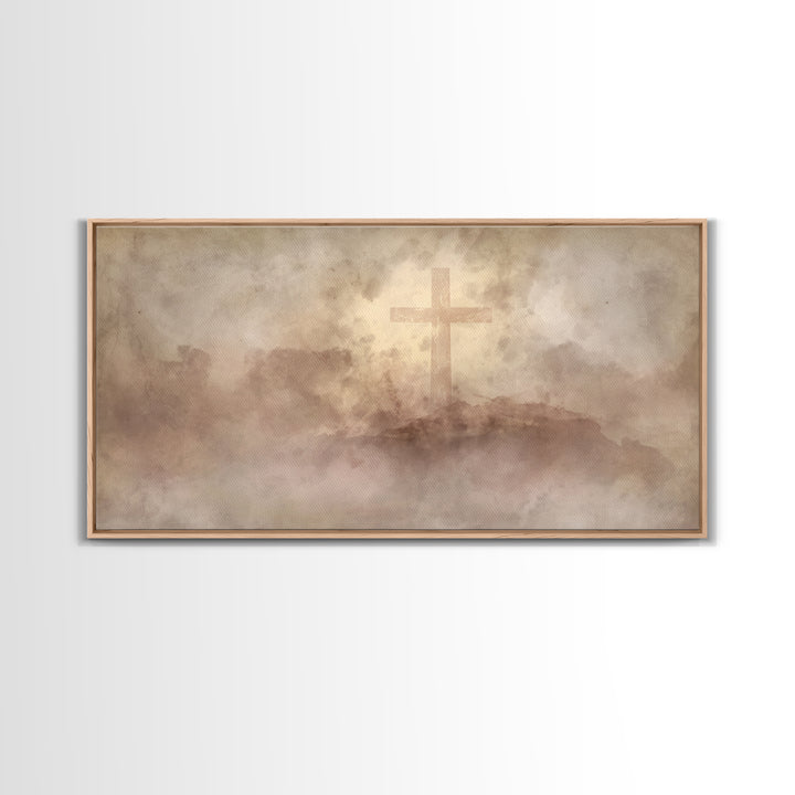 Cross Of Hope – Framed Canvas Print – Christian Wall Art – Christian Art Canvas – Christian Art – Christian Decor