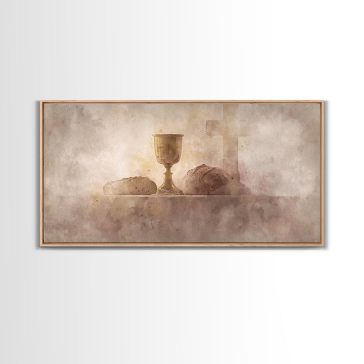 Holy Table Light – Framed Canvas Print – Christian Art Canvas – Christian Painting – Christian Wall Art – Christian Art