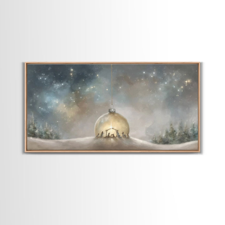 Star Of Bethlehem – Framed Canvas Print – Christian Christmas Art – Christmas Wall Art – Christian Art Canvas – Framed Christmas Art – Chri