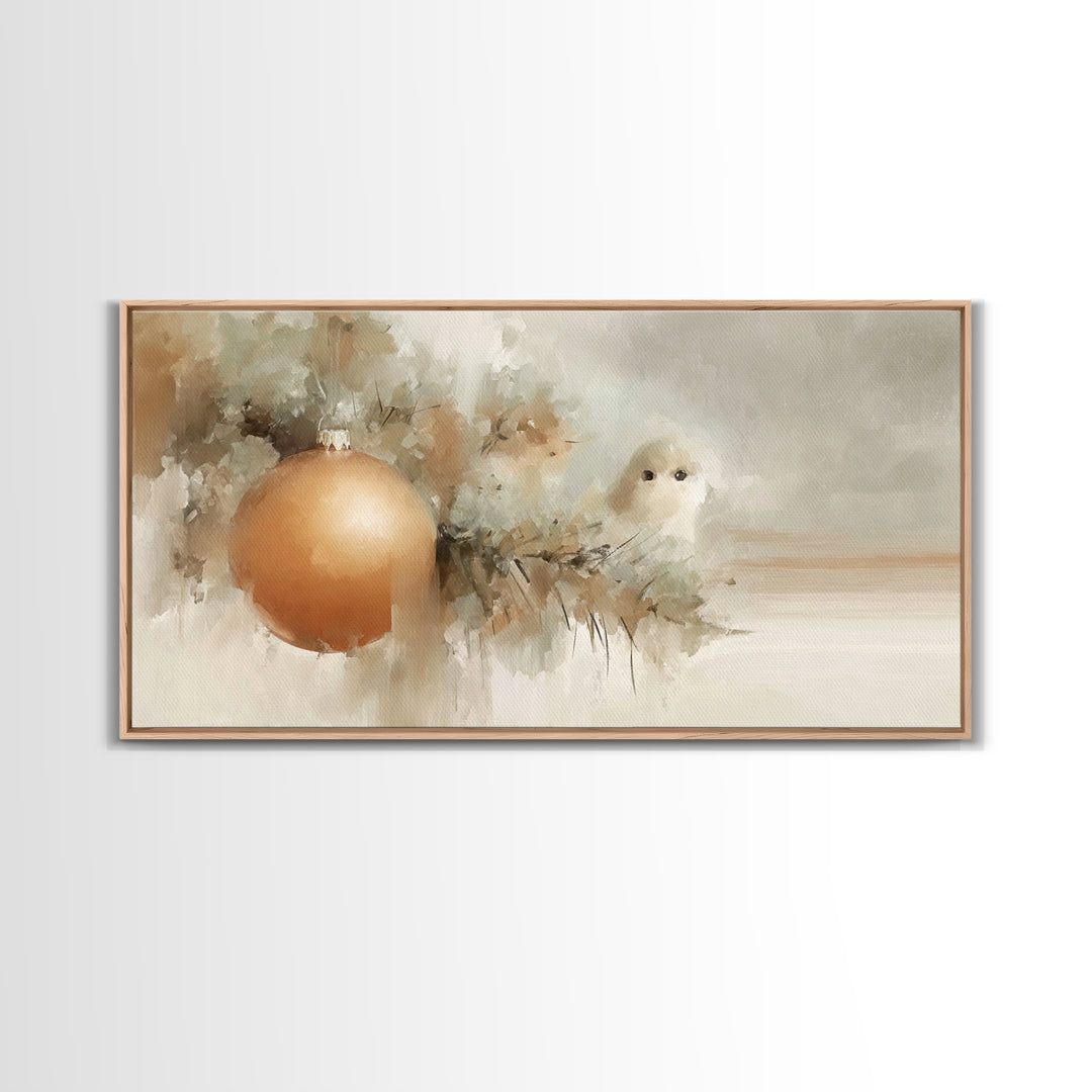 Winter Blessing – Framed Canvas Print – Christian Christmas Art – Christmas Art Prints – White Christmas Art – Framed Christmas Art – Chris