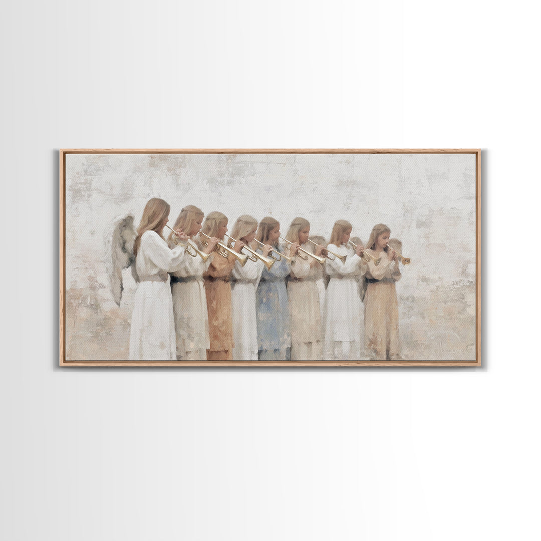 Heavenly Chorus – Framed Canvas Print – Christian Art Canvas – Christian Wall Art – Christian Paintings – Christmas Art Prints – Christian