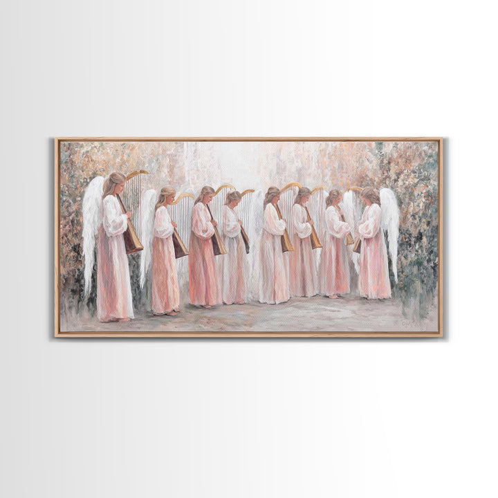 Glory Of Heaven – Framed Canvas Print – Christian Christmas Art – Christian Art Canvas – Framed Christian Art – Christmas Art Framed – Chri