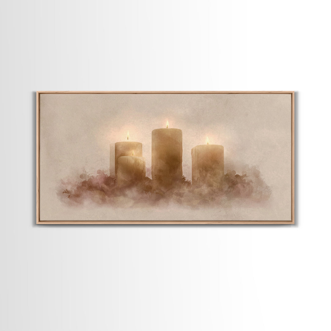 Holy Advent Calm – Framed Canvas Print – Christian Wall Art – Christian Art Canvas – Christian Christmas Art – Christmas Art Framed – Chris