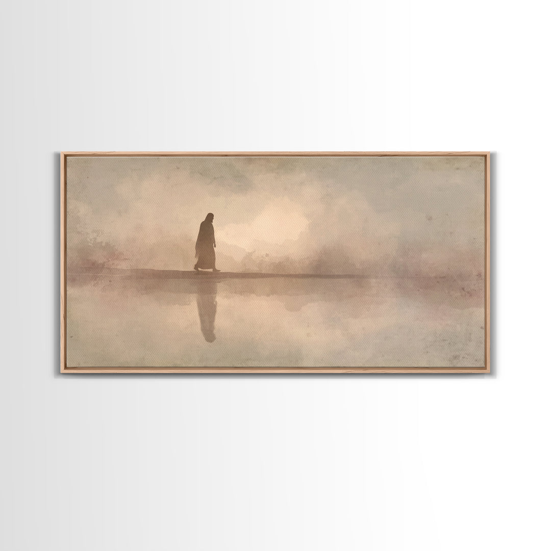 Sacred Journey – Framed Canvas Print – Jesus Art Print – Christian Wall Art – Modern Christian Art – Christian Art Canvas – Unique Christia