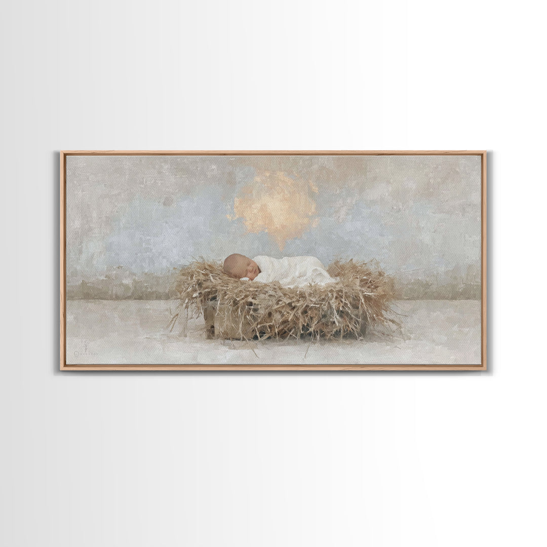 Star Of Mercy – Framed Canvas Print – Christian Christmas Art – Jesus Painting – Christian Wall Art – Christmas Canvas Wall Art – Christian