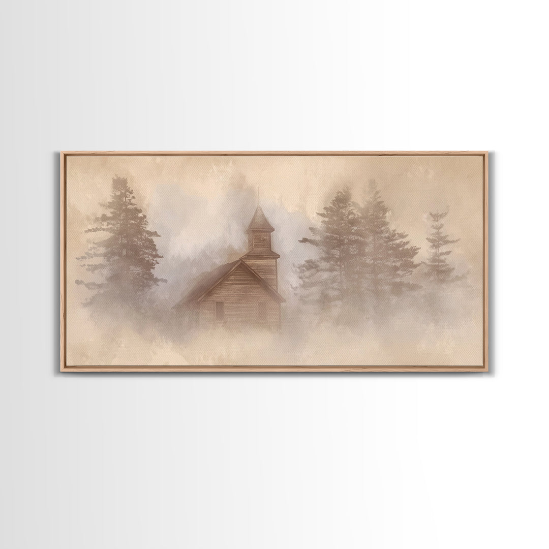 Humble Manger, Framed Canvas Print, Christian Art Print, Christmas Art, Christian Wall Art, Minimalist Christian Art