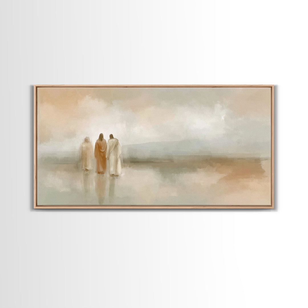 Road Of Faith, Framed Canvas Print, Christian Art Canvas, Christian Painting, Modern Christian Art, Jesus Christmas Art, Christian Wall Art