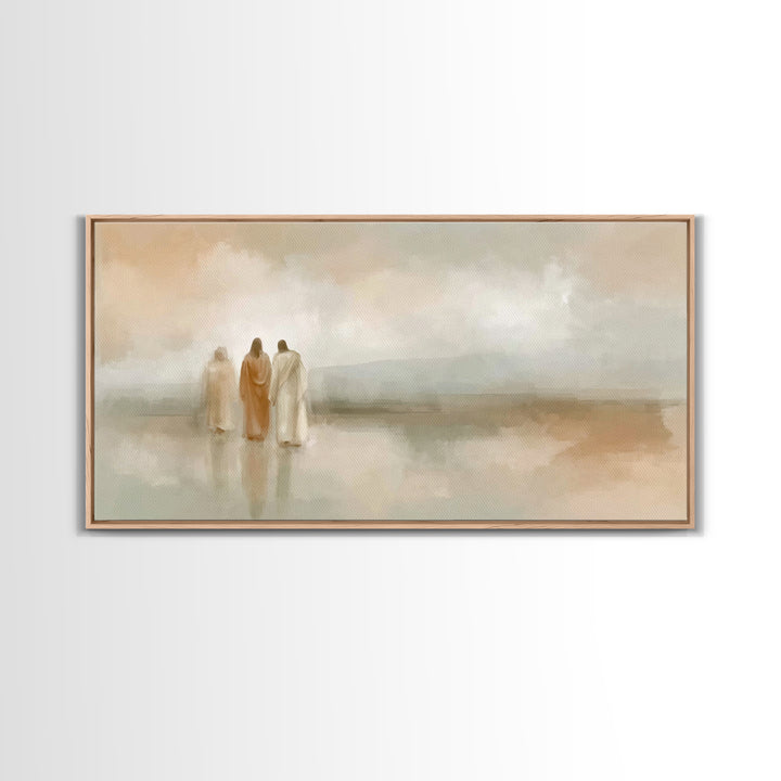 Road Of Faith, Framed Canvas Print, Christian Art Canvas, Christian Painting, Modern Christian Art, Jesus Christmas Art, Christian Wall Art