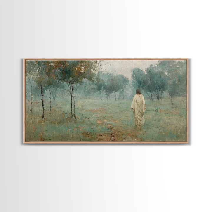 Majestic Calm, Framed Canvas Print, Christian Wall Art, Large Jesus Painting, Christian Art Canvas, Modern Christian Painting, Christmas Ar