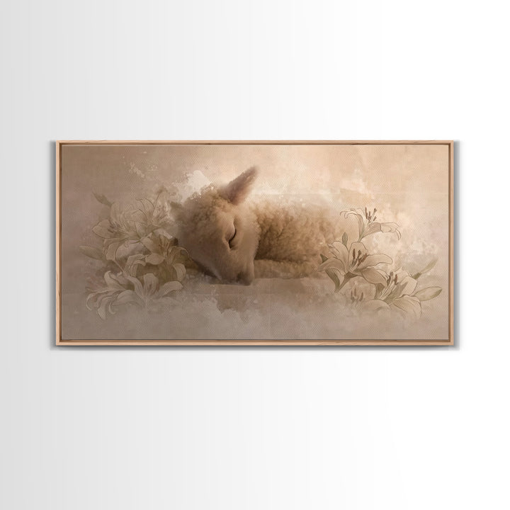 Restful Grace – Framed Canvas Print – Christian Art Canvas – Christian Art Print – Christian Wall Art – Subtle Christian Art – Christian Gi