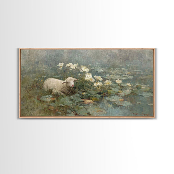 Pasture Of Hope – Framed Canvas Print – Christian Art Canvas – Christian Art Print – Christian Wall Art – Subtle Christian Art – Christian