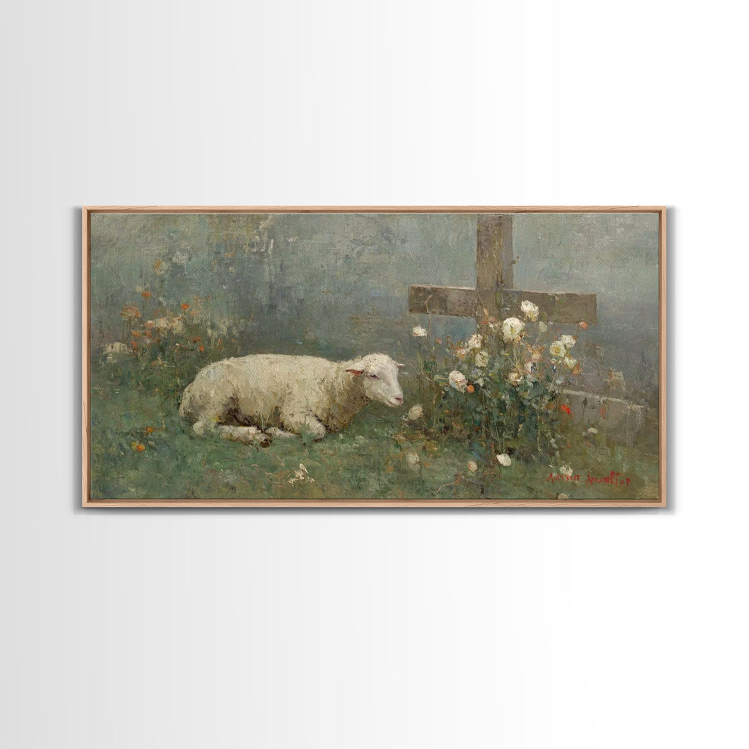 Cross Of Comfort – Framed Canvas Print – Christian Wall Art – Christian Art Print – Christian Art Canvas – Modern Christian Art – Christian