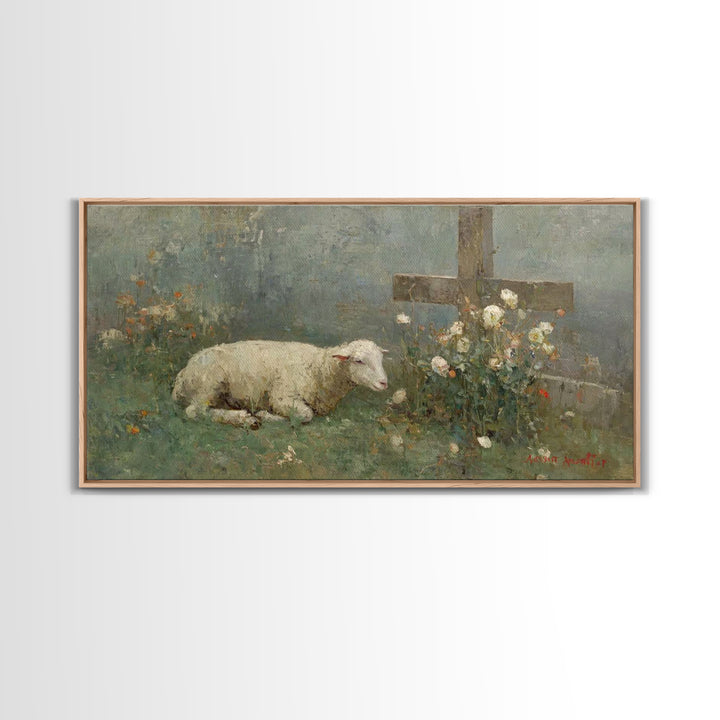 Cross Of Comfort – Framed Canvas Print – Christian Wall Art – Christian Art Print – Christian Art Canvas – Modern Christian Art – Christian
