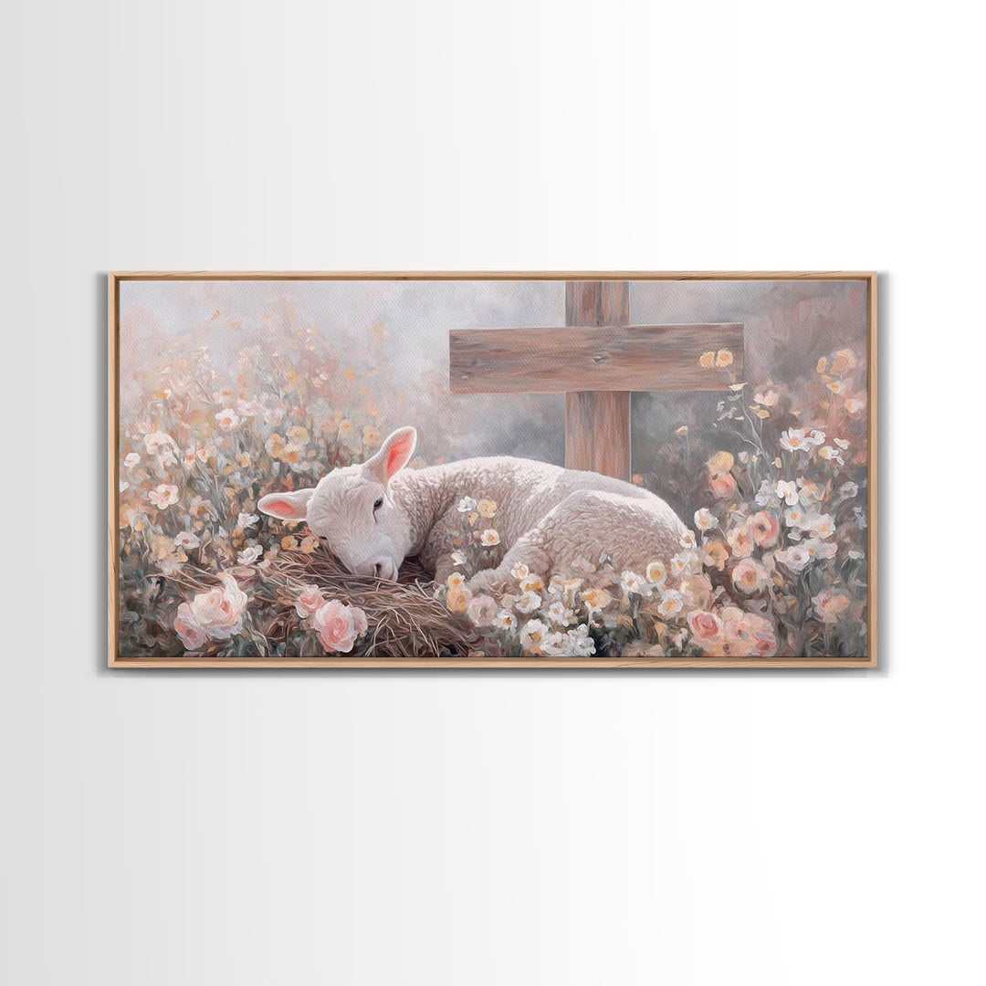 Easter Promise – Framed Canvas Print – Christian Wall Art – Christian Art Canvas – Christian Art Print – Modern Christian Painting – Christ