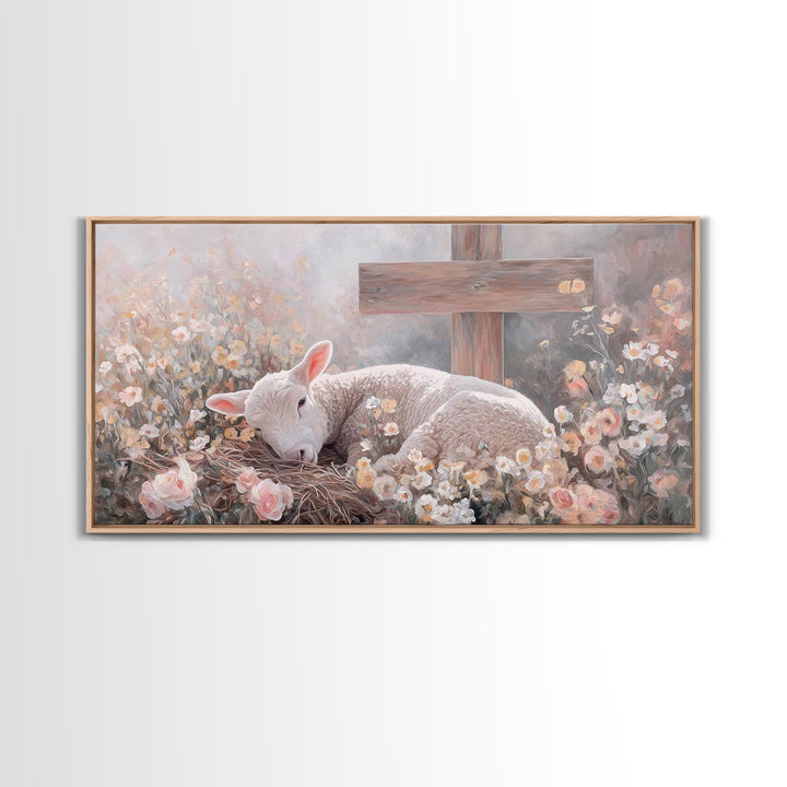 Easter Promise – Framed Canvas Print – Christian Wall Art – Christian Art Canvas – Christian Art Print – Modern Christian Painting – Christ