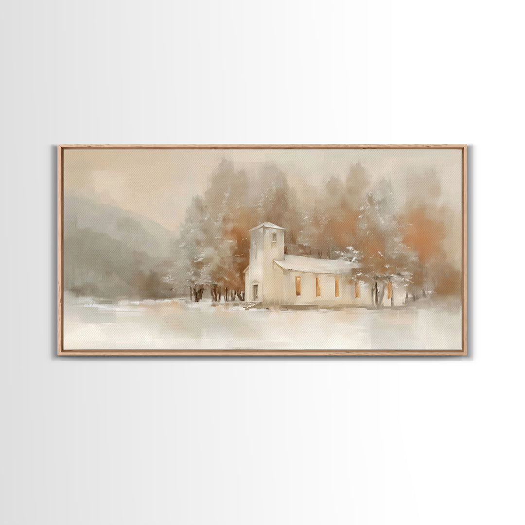 Sacred Stillness – Framed Canvas Print – Christian Art – Christian Wall Art – Vintage Christian Art – Christian Art Print – Christmas Wall