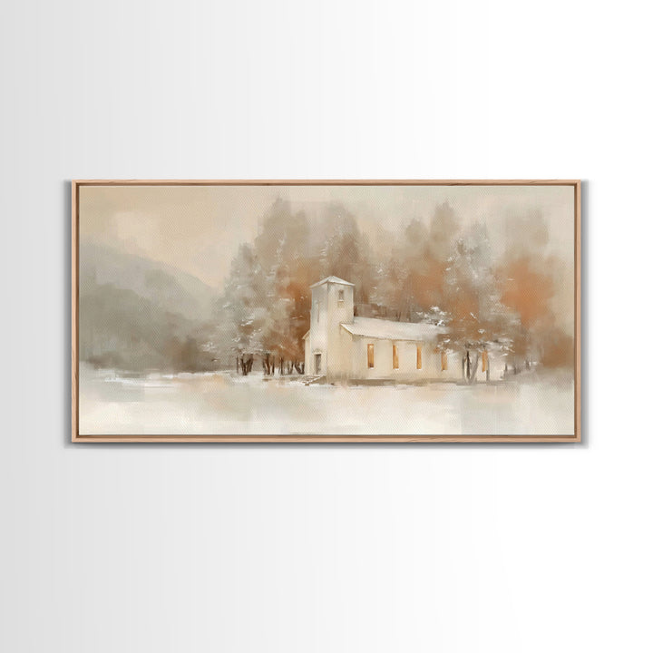 Sacred Stillness – Framed Canvas Print – Christian Art – Christian Wall Art – Vintage Christian Art – Christian Art Print – Christmas Wall