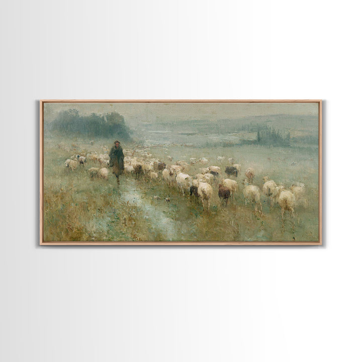 Shepherd’s Path – Framed Canvas Print – Christian Art – Christian Painting – Christian Wall Art – Subtle Christian Art – Christian Art Canv